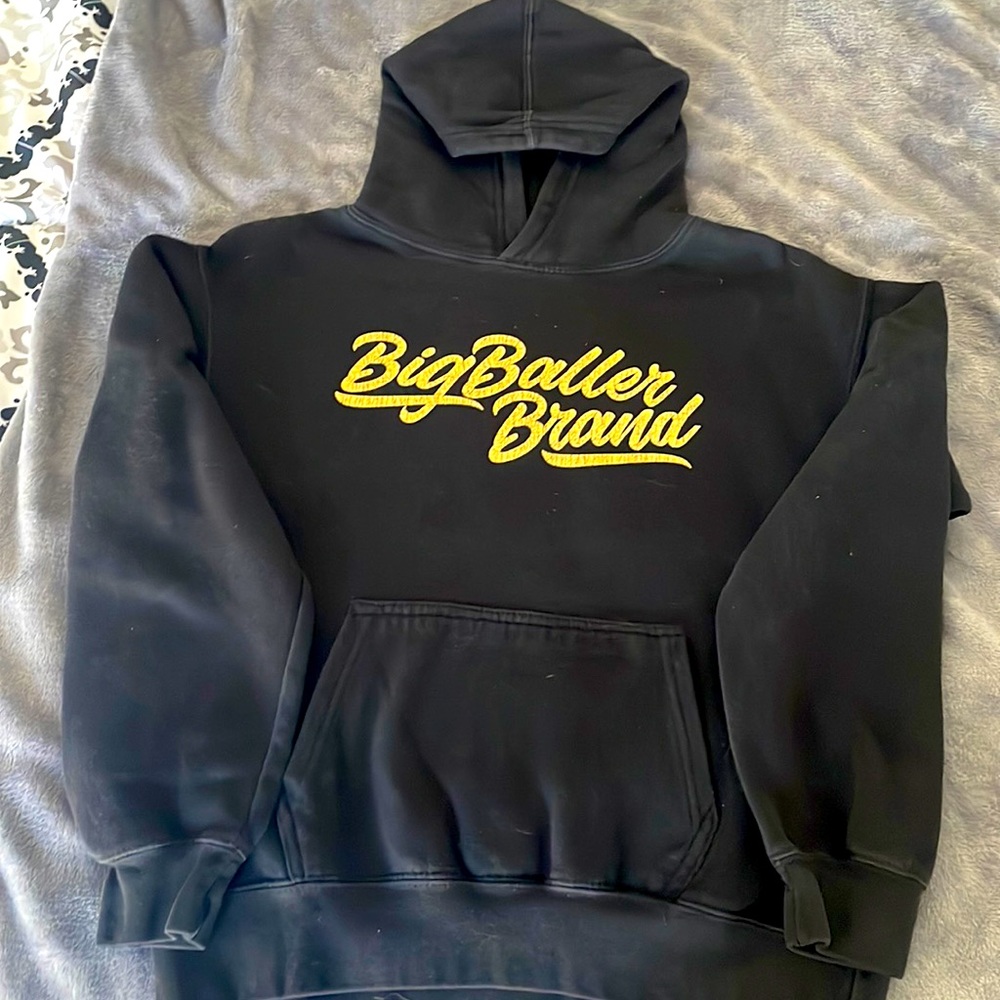 Big Baller Brand, Youth XL, Black Hoodie, Gold Writing